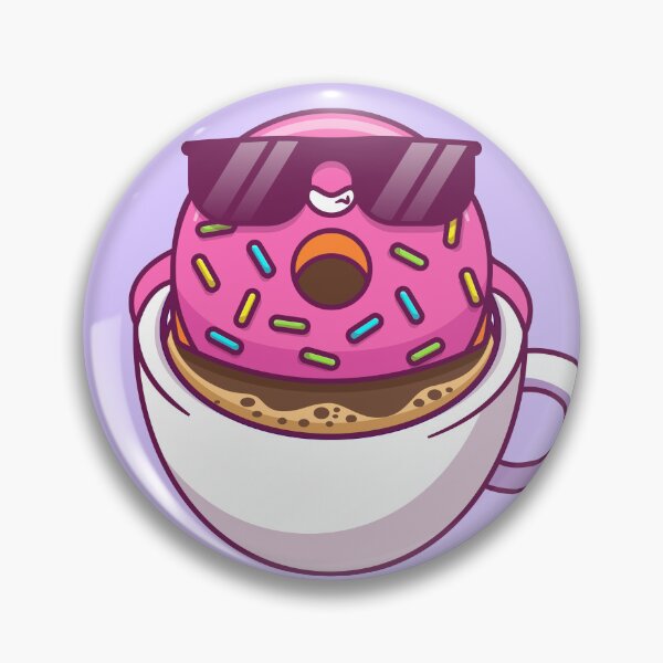 Item preview, Relaxing with a Cute Donut and Coffee - Cartoon Vector Icon Illustration designed and sold by hjian8219.