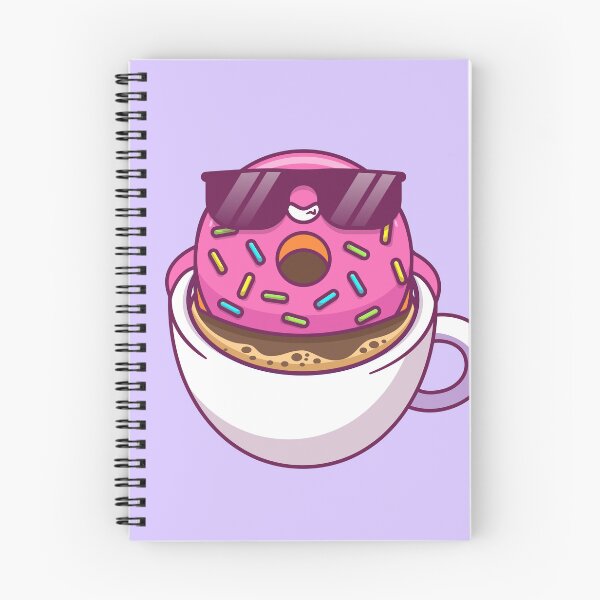 Item preview, Relaxing with a Cute Donut and Coffee - Cartoon Vector Icon Illustration designed and sold by hjian8219.