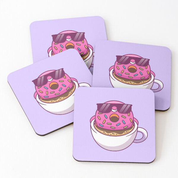 Item preview, Relaxing with a Cute Donut and Coffee - Cartoon Vector Icon Illustration designed and sold by hjian8219.