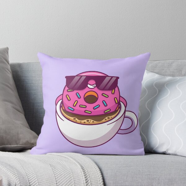 Item preview, Relaxing with a Cute Donut and Coffee - Cartoon Vector Icon Illustration designed and sold by hjian8219.