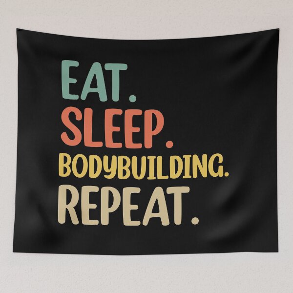 Item preview, Eat Sleep Bodybuilding Repeat  designed and sold by Rami Khalifah.