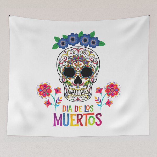 Item preview, Colorful Dia de Los Muertos Calavera - Day of the Dead Sugar Skull designed and sold by caFUNated.