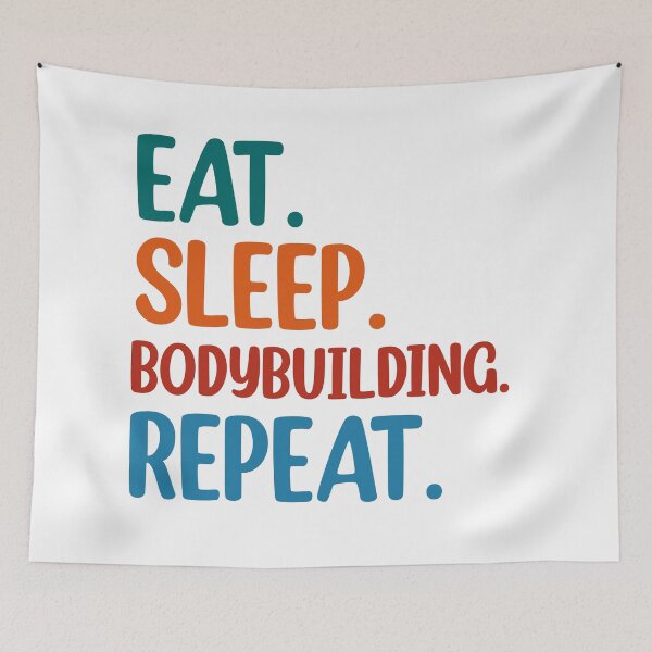 Item preview, Eat Sleep Bodybuilding Repeat  designed and sold by Rami Khalifah.