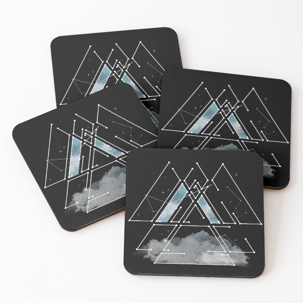 Item preview, Sacred Geometric Triangles - Stars Constellation & Clouds designed and sold by maryedenoa.