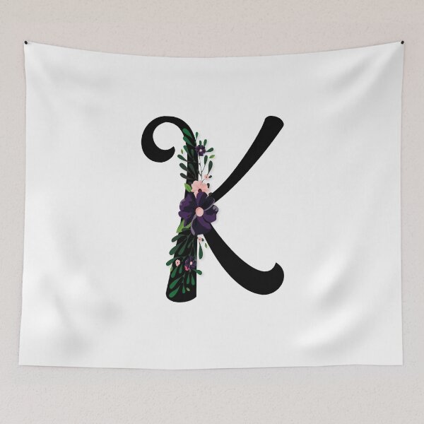 Item preview, Letter k with vintage floral design and attractive colors designed and sold by Vespertina Wonder.