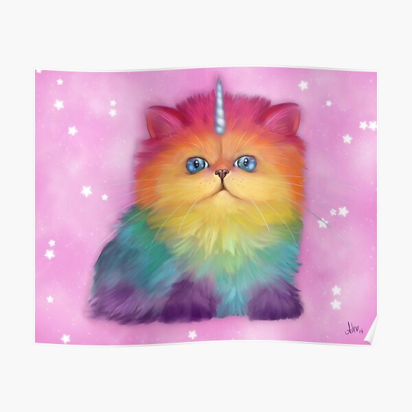 Rainbow Mewnicorn™ Poster