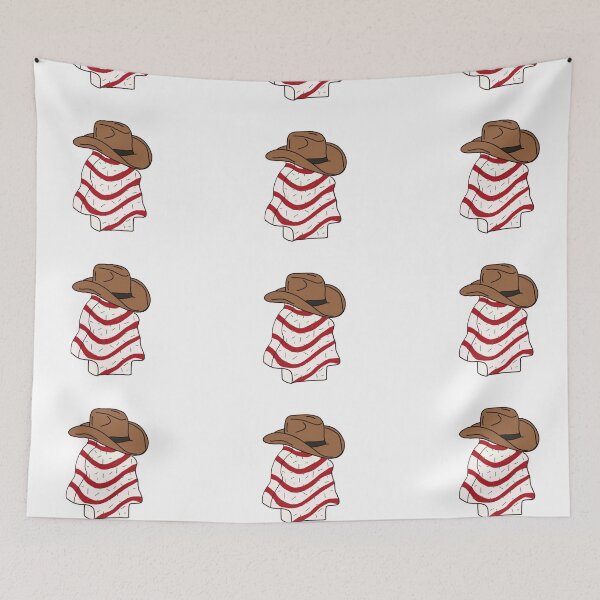Item preview, Christmas tree cake cowboy designed and sold by stickersbymicki.