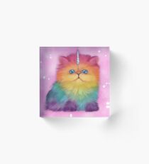 Rainbow Mewnicorn™ Acrylic Block