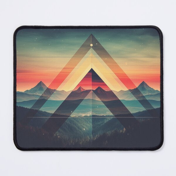 Item preview, Mountainscape Sunset Geometry Tapestry designed and sold by schamsyy.