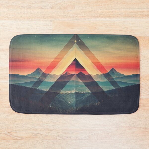 Item preview, Mountainscape Sunset Geometry Tapestry designed and sold by schamsyy.