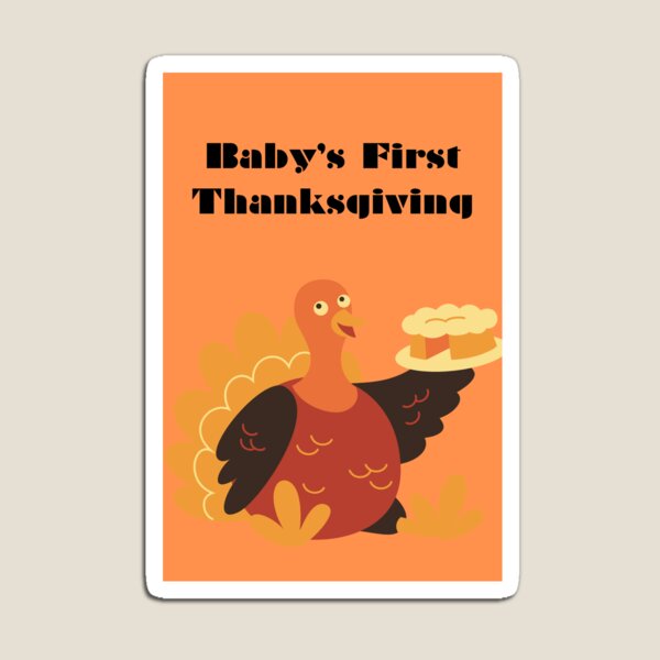 Aperçu de l'œuvre Le premier Thanksgiving de bébé créée et vendue par Tinytrends.