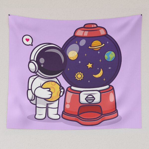 Item preview, Candy Galaxy Adventure - Cute Astronaut Cartoon Vector Illustration designed and sold by hjian8219.