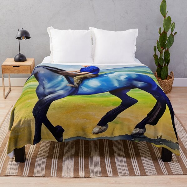 Item preview, Blue Gypsy Horse with His Rider designed and sold by Paw's Arts.
