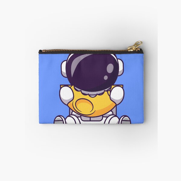 Item preview, Lunar Feast - Cute Astronaut Eating Moon Cartoon Vector Icon designed and sold by hjian8219.