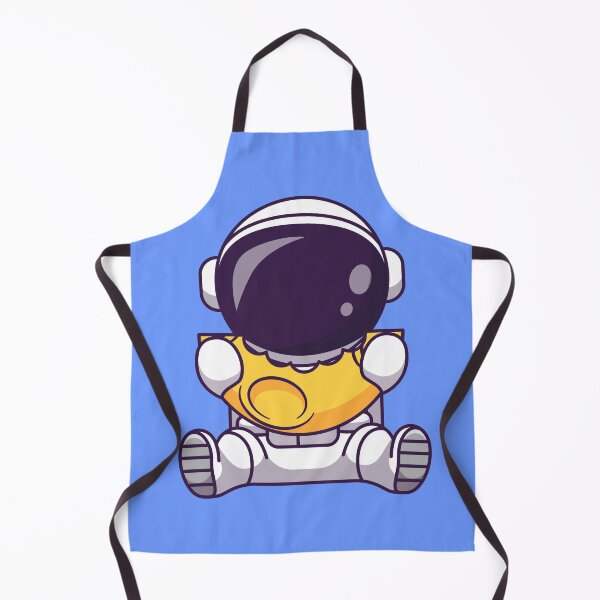 Item preview, Lunar Feast - Cute Astronaut Eating Moon Cartoon Vector Icon designed and sold by hjian8219.