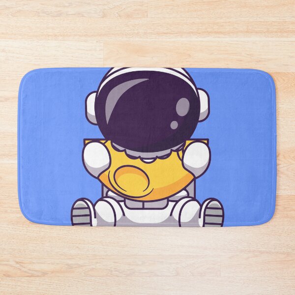 Item preview, Lunar Feast - Cute Astronaut Eating Moon Cartoon Vector Icon designed and sold by hjian8219.