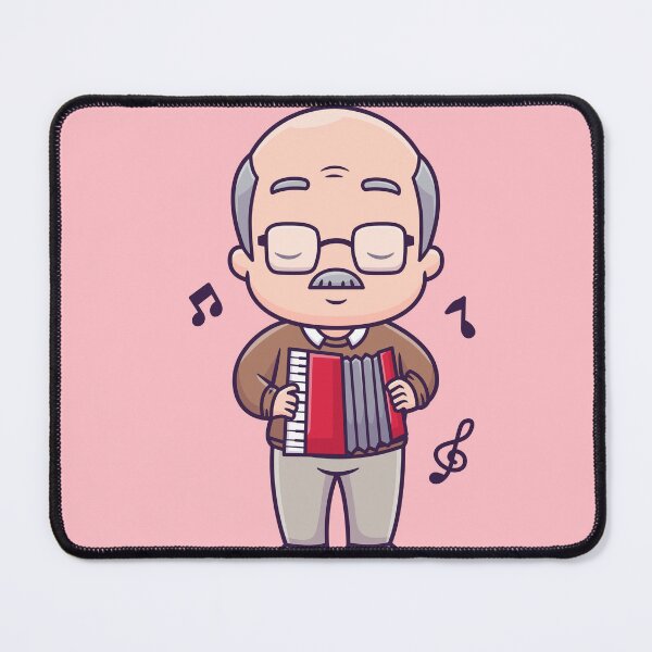 Item preview, Grandpa's Melody - Cute Grandfather Playing Accordion Cartoon Vector Icon designed and sold by hjian8219.