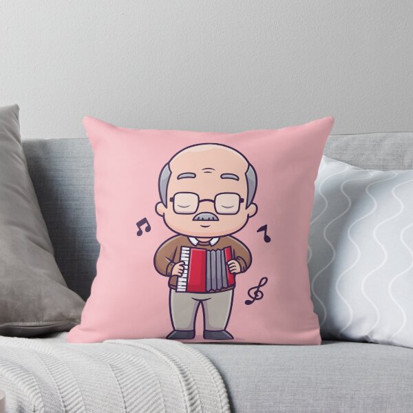 Item preview, Grandpa's Melody - Cute Grandfather Playing Accordion Cartoon Vector Icon designed and sold by hjian8219.
