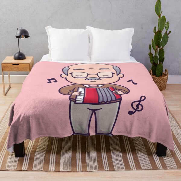 Item preview, Grandpa's Melody - Cute Grandfather Playing Accordion Cartoon Vector Icon designed and sold by hjian8219.