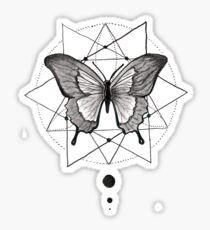 ink geometric butterfly Sticker