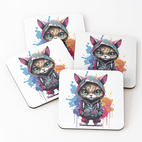 Item preview, Graffiti Style Hooded Cat 3 designed and sold by eyestetix.
