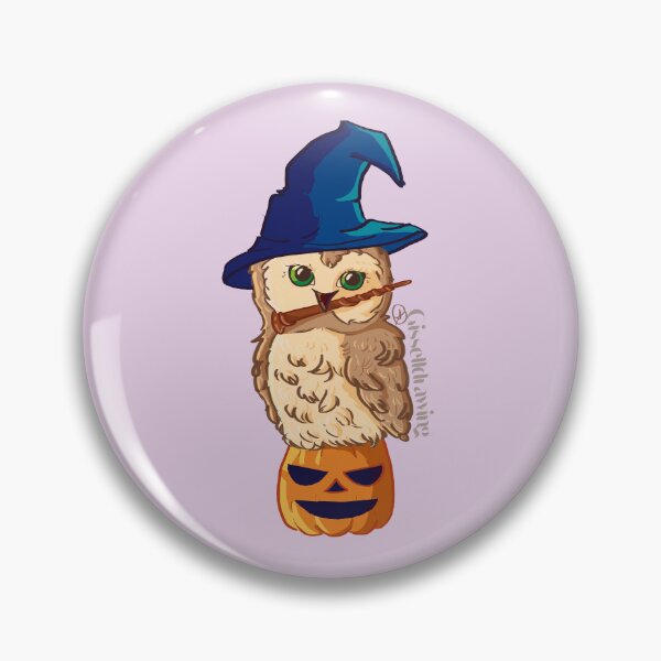 Item preview,  Adorable magic owl with wizard hat on a pumpkin, halloween designed and sold by gisselldrawn.
