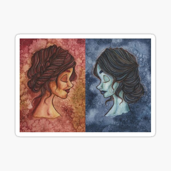 Fire and Ice Sticker