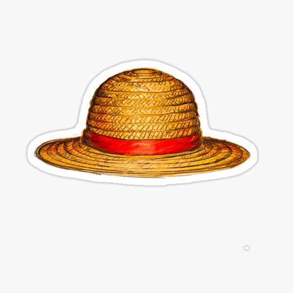 Straw Hat of Luffy, Jolly Roger, OP, pirate sticker Sticker