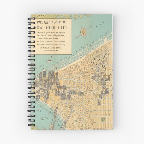 Item preview, Vintage Map of New York City (1926) designed and sold by BravuraMedia.