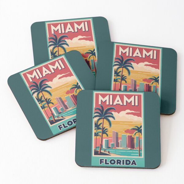 Item preview, A Vintage Travel Poster of Miami - Florida - US  designed and sold by GoodOldVintage.