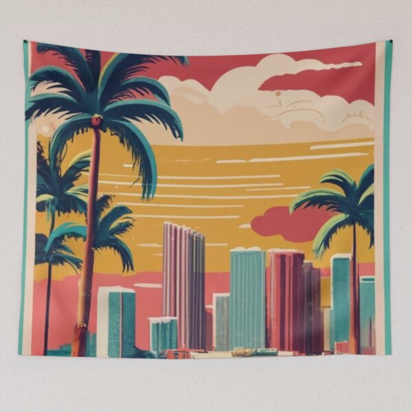 Item preview, A Vintage Travel Poster of Miami - Florida - US  designed and sold by GoodOldVintage.
