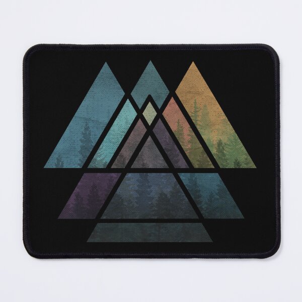 Item preview, Sacred Geometric Triangles - Colorful Grunge Misty Forest designed and sold by maryedenoa.