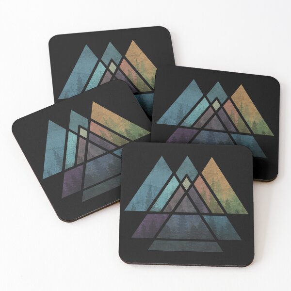 Item preview, Sacred Geometric Triangles - Colorful Grunge Misty Forest designed and sold by maryedenoa.