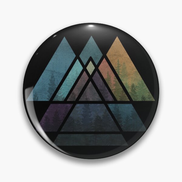 Item preview, Sacred Geometric Triangles - Colorful Grunge Misty Forest designed and sold by maryedenoa.