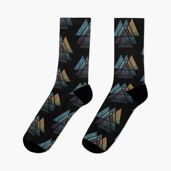 Item preview, Sacred Geometric Triangles - Colorful Grunge Misty Forest designed and sold by maryedenoa.