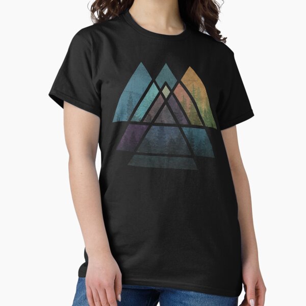 Item preview, Sacred Geometric Triangles - Colorful Grunge Misty Forest designed and sold by maryedenoa.