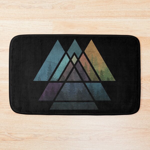 Item preview, Sacred Geometric Triangles - Colorful Grunge Misty Forest designed and sold by maryedenoa.