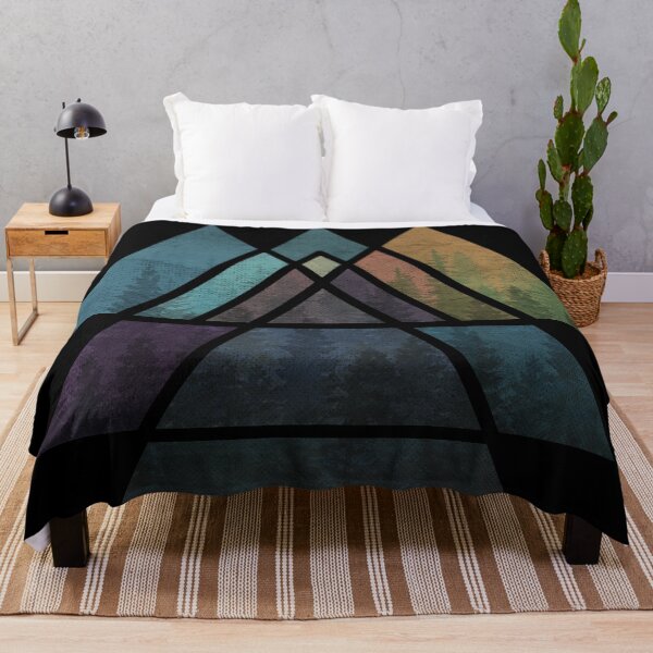 Item preview, Sacred Geometric Triangles - Colorful Grunge Misty Forest designed and sold by maryedenoa.