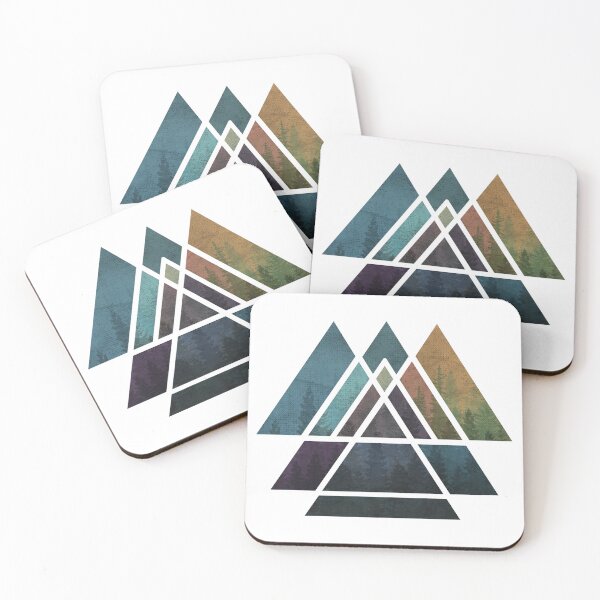 Item preview, Sacred Geometric Triangles - Colorful Grunge Misty Forest designed and sold by maryedenoa.