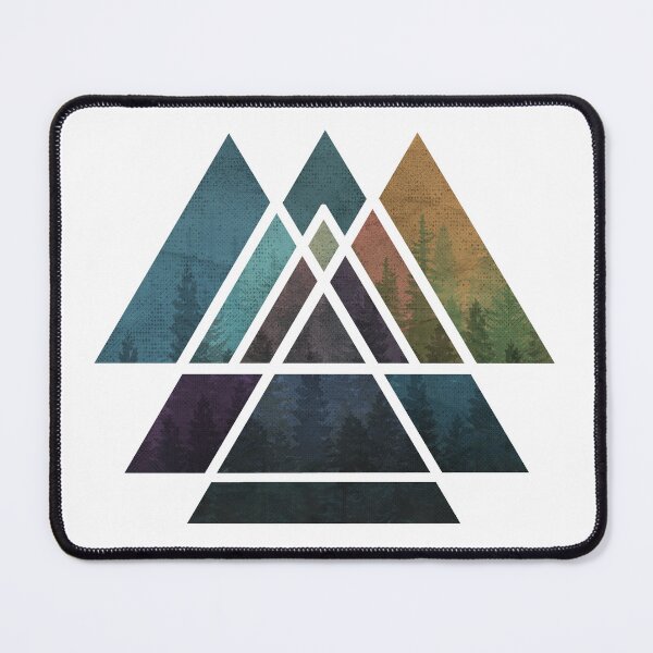 Item preview, Sacred Geometric Triangles - Colorful Grunge Misty Forest designed and sold by maryedenoa.