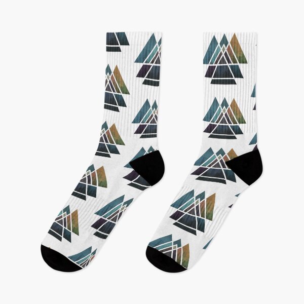 Item preview, Sacred Geometric Triangles - Colorful Grunge Misty Forest designed and sold by maryedenoa.