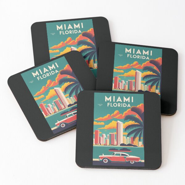 Item preview, A Vintage Travel Poster of Miami - Florida - US  designed and sold by GoodOldVintage.