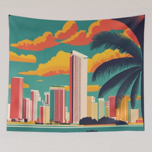 Item preview, A Vintage Travel Poster of Miami - Florida - US  designed and sold by GoodOldVintage.