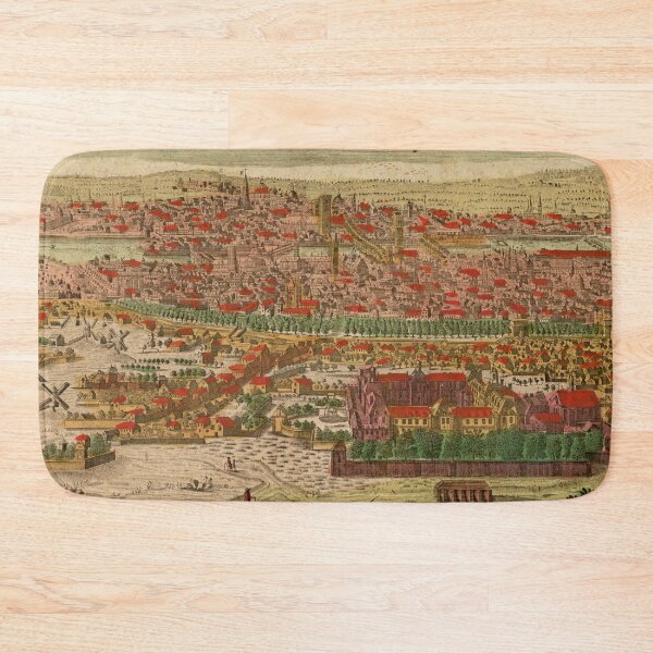 Item preview, Vintage Map of Paris France (1700) designed and sold by BravuraMedia.