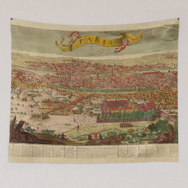 Item preview, Vintage Map of Paris France (1700) designed and sold by BravuraMedia.
