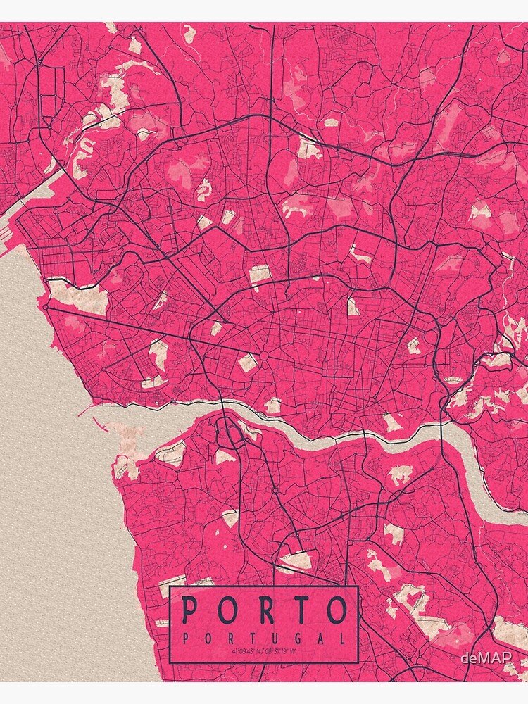 Map of Oporto, Portugal, Portugal Atlas
