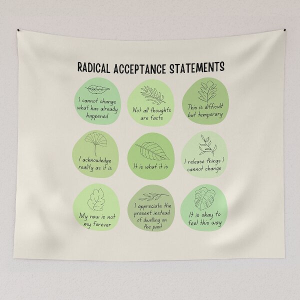 Item preview, Radical acceptance statements designed and sold by ThoughtJumble.