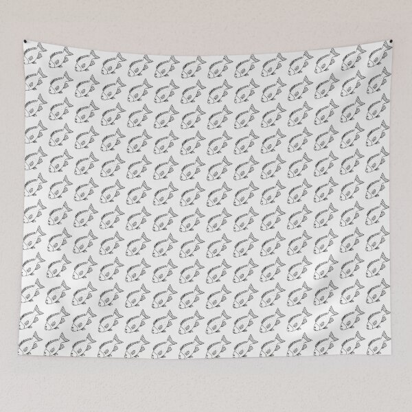 Item preview, Kawaii Bluefish in Black and White designed and sold by fruttidimare.