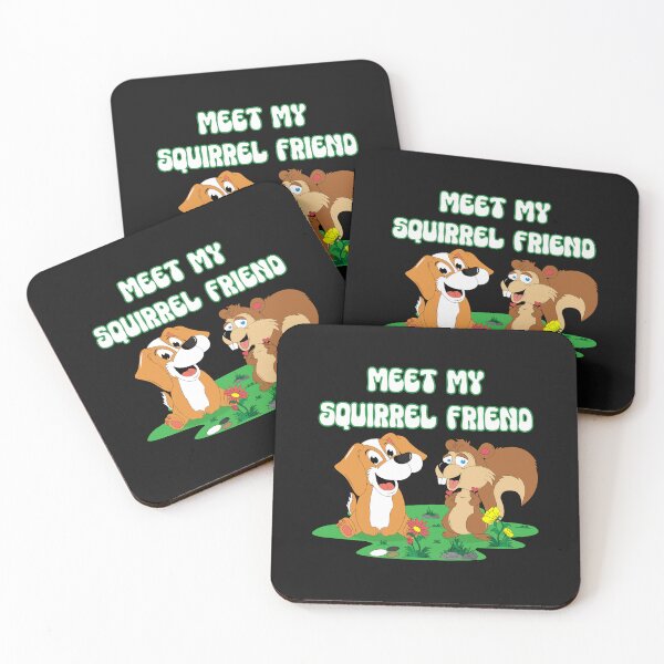 Item preview, Meet My Squirrel Friend Funny Play on Word Girlfriend with Dog and Squirrel designed and sold by JoyOfHopeStore.