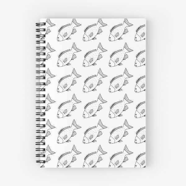 Item preview, Kawaii Bluefish in Black and White designed and sold by fruttidimare.